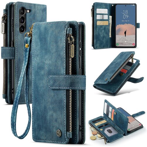 INORCO CASEME C30 Series za Samsung Galaxy S23+ PU usnjena torbica za telefon, reže za kartice, žep na zadrgo, pokrov stojala, (22036491) Slike