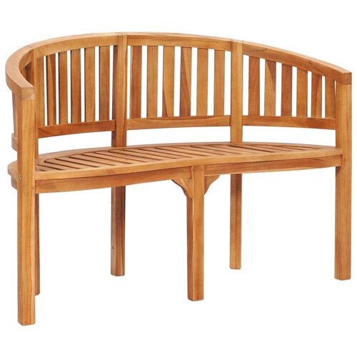vidaXL Klop v obliki banane 120 cm trdna tikovina Cene