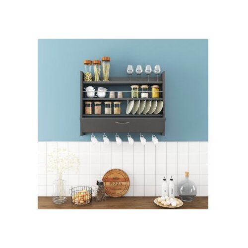 Hanah home kuhinjska polica knott anthracite Slike