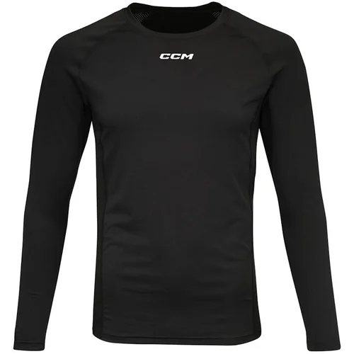 CCM Children's T-shirt Compression LS Top Black XL