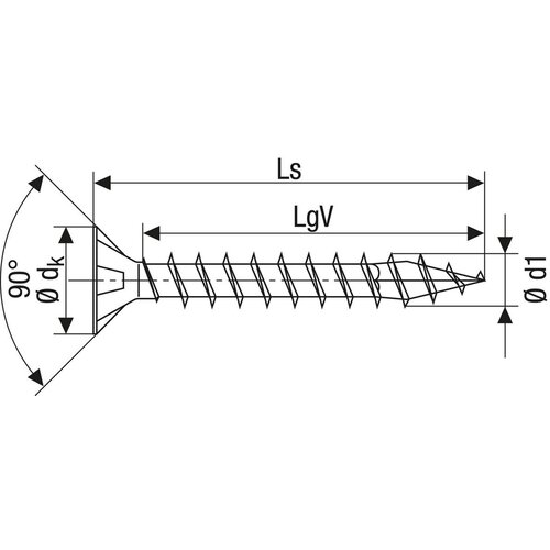 SPAX vijak za stražnju stijenku ormara i regala (&amp;oslash; x d: 3 x 20 mm, pocinčano, 100 kom., puni navoj) Slike