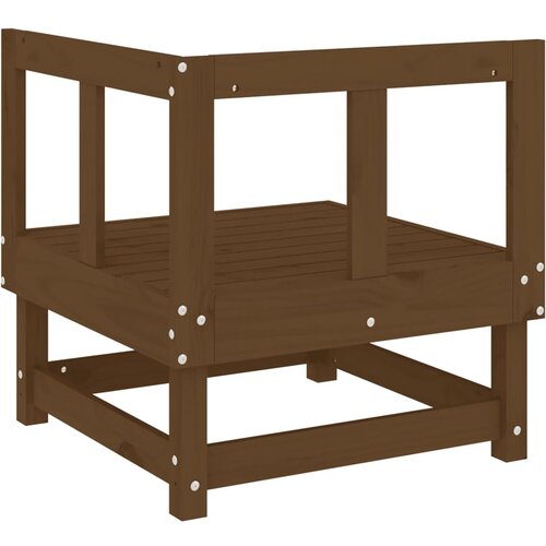  Kutna vrtna sofa smeđa boja meda od masivne borovine Slike