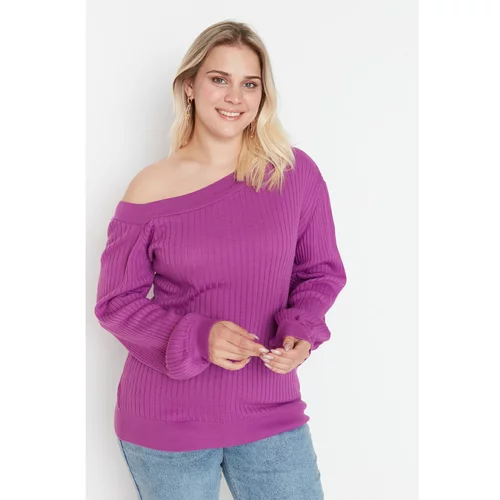 Trendyol Curve Purple Knitwear Sweater