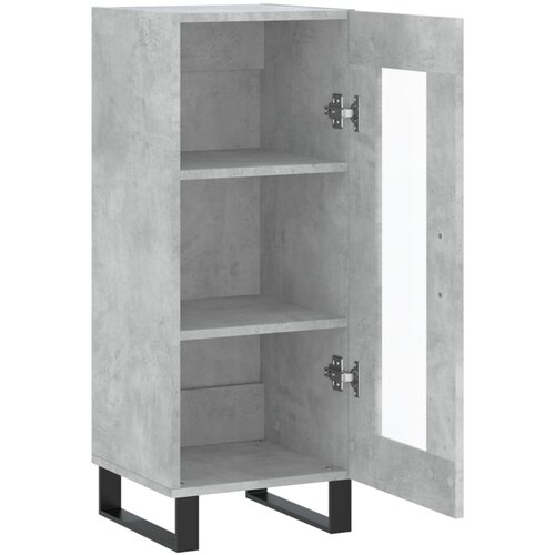  Komoda sjajna bijela 34,5 x 34 x 90 cm od konstruiranog drva Slike