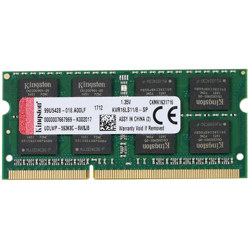 Kingston 8GB DDR3-1600MHz sodimm PC3-12800 CL11, 1.35V Slike