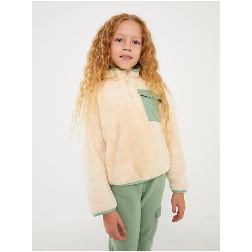 LC Waikiki Girls' Stand-Up Collar Long Sleeved Sweatshirt and Tracksuit Bottoms. Slike