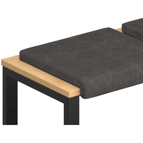  Jastučić za klupu 4 kom. Umjetna koža Crna Dubina 35 cm Slike
