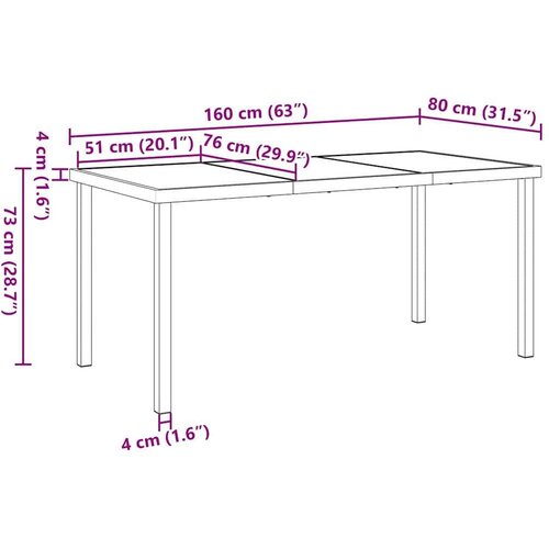 VidaXL Vrtni set za objed s jastukom 5 pcs Siva poliratan - 4 sjedala 160 cm Slike