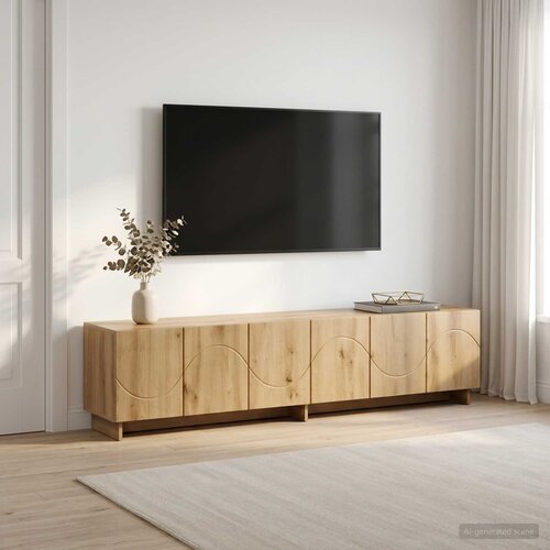  TV stalak 180 x 34,5 x 40 cm Hrast artisan Konstruirano drvo Cijene