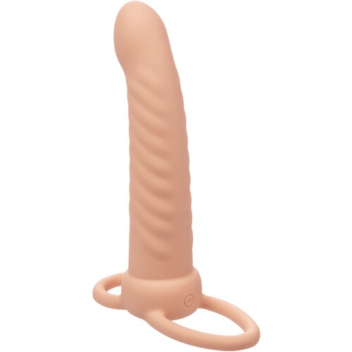 California Exotics Performance Maxx Rechargeable Ribbed Dual Penetrator Ivory Cene