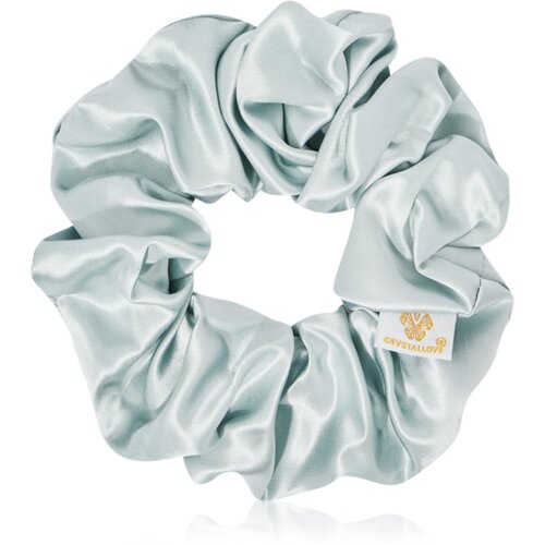 Crystallove Silk Scrunchie svilena elastika za lase Amazonite 1 kos Cene