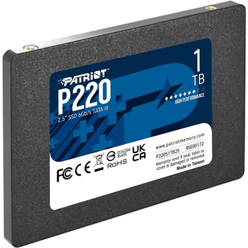 SSD 2.5 SATA3 1TB Patriot P220 550MBs/500MBs P220S1TB25 Cene