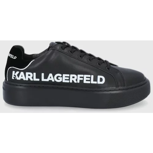 Karl Lagerfeld Usnjeni čevlji črna barva