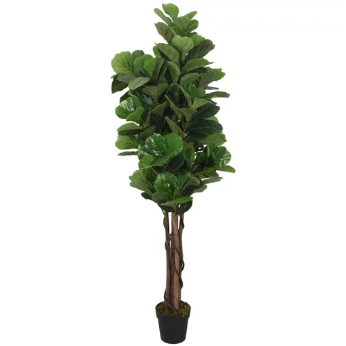 vidaXL Umjetno stablo lirastog fikusa 134 listova 120 cm zeleno