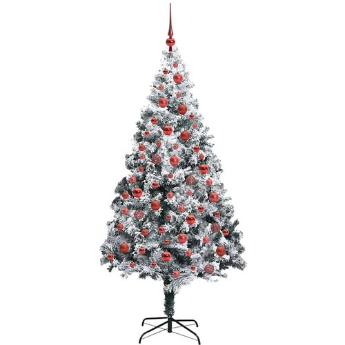 VidaXL Umjetno božićno drvce s 300 LED svjetlima Zelena 180 x 115 cm Slike