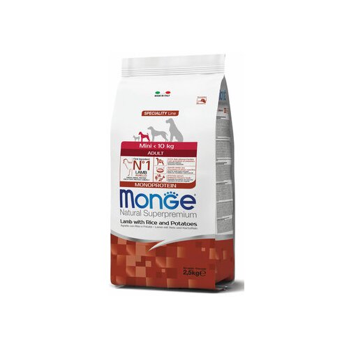 Monge dog Jagnjetina/Riž in Krompir Adult Mini 2,5 kg Cene