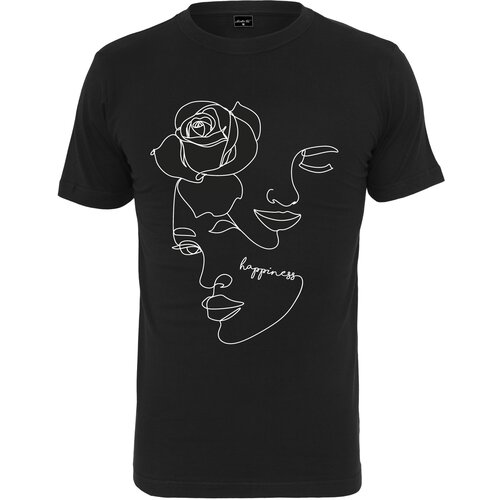 MT Ladies Women&amp;#039;s Black T-Shirt One Line Rose Slike