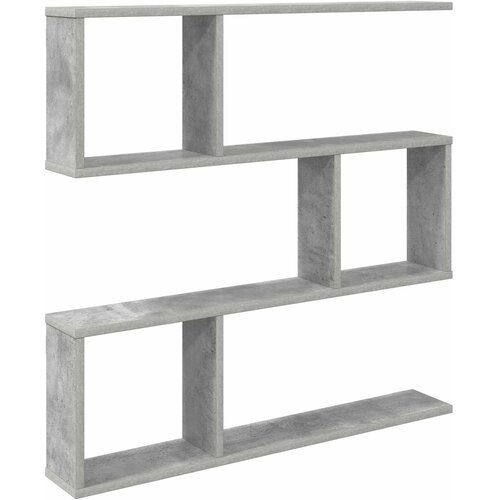 vidaXL Stenska polica Betonsko siva 80 x 12 x 79,5 cm Inženirski les, (5000307227) Cene