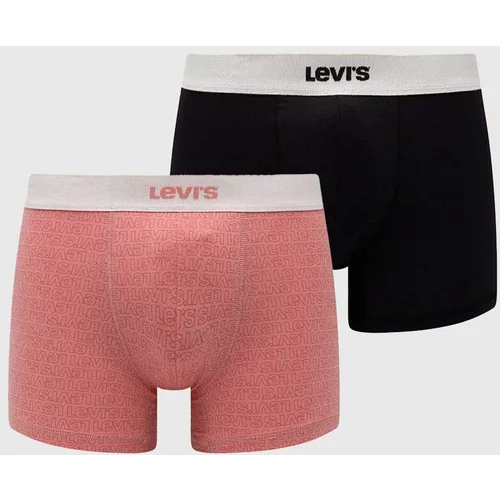 Levi's Bokserice 2-pack za muškarce, boja: ružičasta