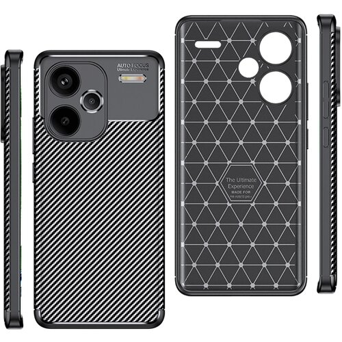 Techsuit CarbonFiber maska za Xiaomi Redmi Note 13 Pro+ 5G &amp;ndash; crna Slike