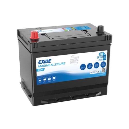  Baterija Exide Dual (Flooded) 12V 80Ah ER350 Slike