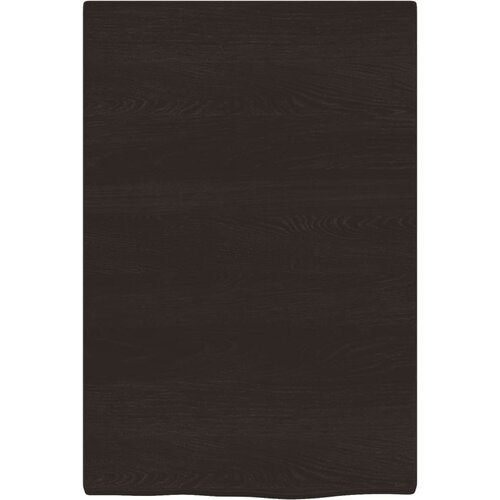  Zidna polica za umivaonik od čelika i masivne hrastovine Smeđa 40 x 60 x 2 cm Slike