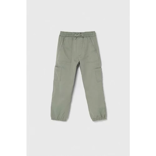 Abercrombie & Fitch Otroške hlače zelena barva