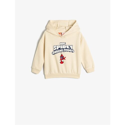 Koton Spiderman Hooded Sweatshirt Licensed Long Sleeve Cotton Cene