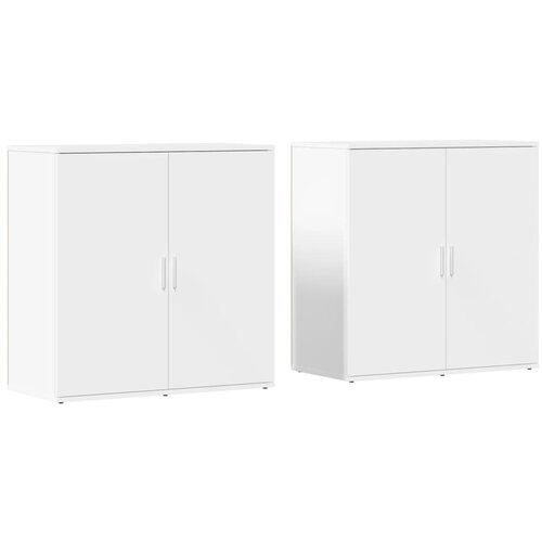 Maison Chic Komoda - Predalnik 2 kosa bela 79x38x80 cm inženirski les, (21721025) Cene