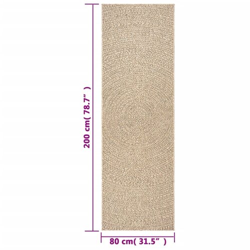  Tepih ZIZUR 80 x 200 cm s izgledom jute unutarnji i vanjski Slike