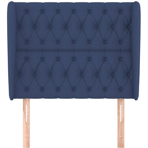  Uzglavlje s u&amp;scaron;ima plavo 93x23x118/128 cm od tkanine Slike