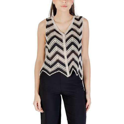 Vila Topi & Bluze Viserilda V-Neck S/L Vest/Bfs 14105518 Bež Cene