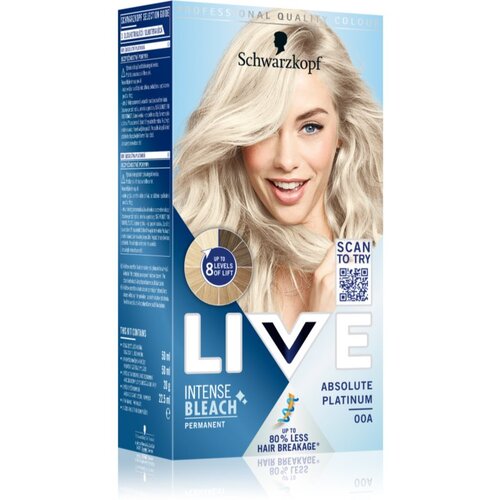 LIVE Intense Bleach odstranjevalec barve za lase 00A Absolute Platinum 1 kos Slike