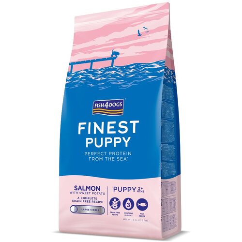 Fish4Dogs Finest Puppy large losos s batatom 6 kg Slike