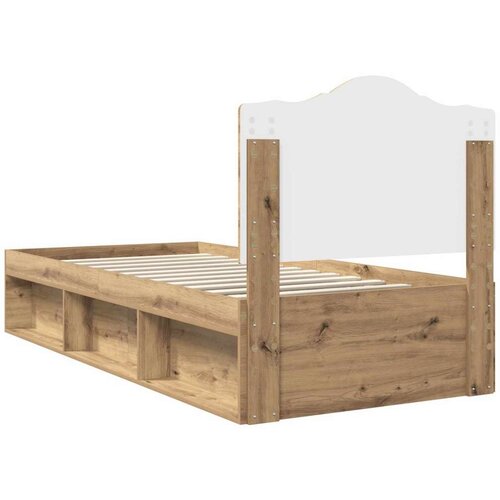  Okvir za krevet Umjetnička hrastovina 75 x 190 cm Slike