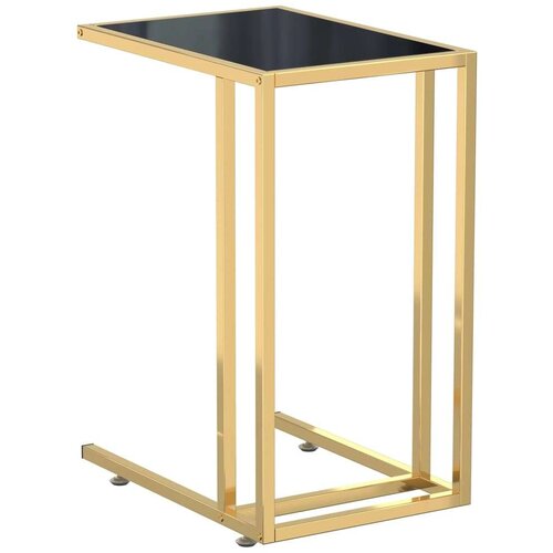  Bočni stolić za računalo crni 50x35x65 cm od kaljenog stakla Slike