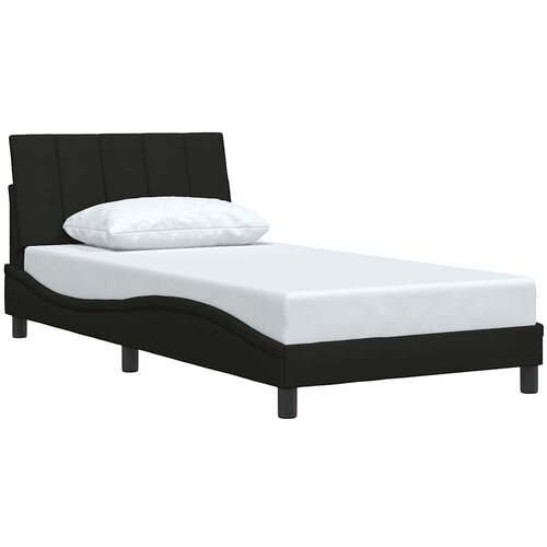 Okvir za krevet bez madraca Hanko crni 100x200 cm od tkanine Slike