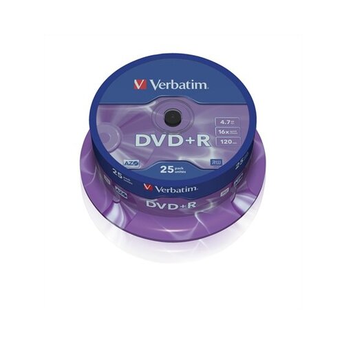Verbatim 1x25 DVD+R 4,7GB 16x Speed, matt silver Cijene