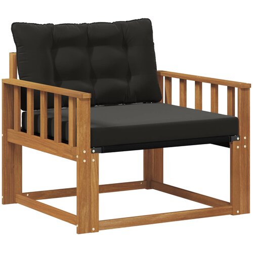  Set vanjskih sofa Čvrsto drvo akacije i Textilene Prirodna Slike