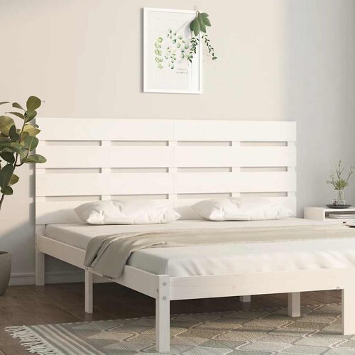  Uzglavlje bijelo 180 x 3 x 80 cm od masivne borovine Cene