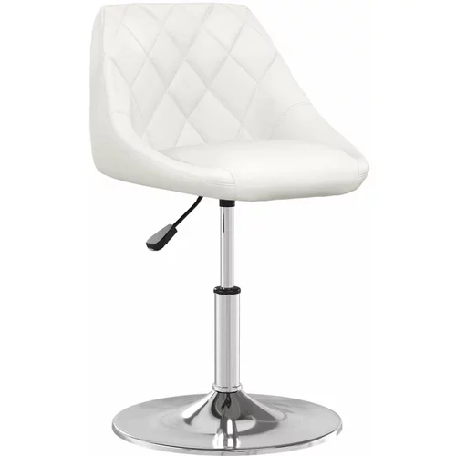  Barski stolček belo umetno usnje, (20817398)