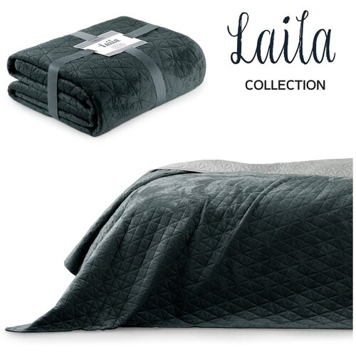 AmeliaHome Tamno sivi pro&amp;scaron;iven prekrivač od samta 260x280 cm Laila &amp;ndash; Slike