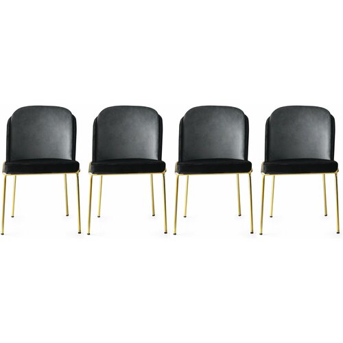 dore - 103 V4 blackgold chair set (4 pieces) Slike