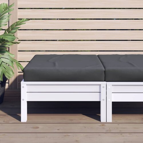 VidaXL Talna blazina za paleto 60x60x8 cm antracitno blago Slike