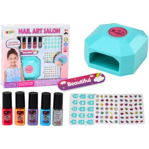  Nail Styling Set Manicure Varnishes Stickers Dryer Cene