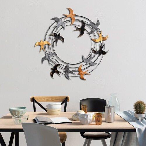 Wallity Zidna dekoracija Spiralno stado 6, 87x87x5 cm, Šareno Cene
