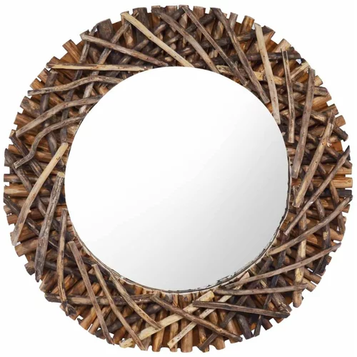  Zidno ogledalo od tikovine 60 cm okruglo