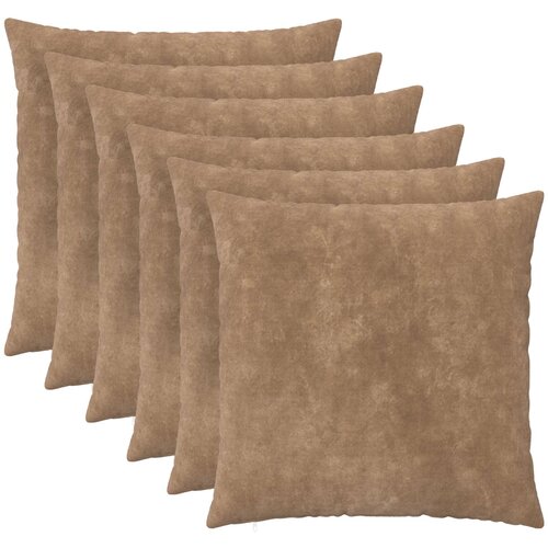  Presvlaka za jastuk 6 pcs HEERLEN Sivosmeđa 80 x 80 cm Cijene