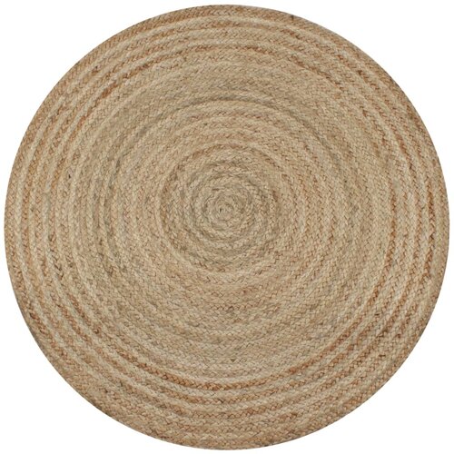 VidaXL Ukrasni pleteni tepih od jute 120 cm okrugli Slike
