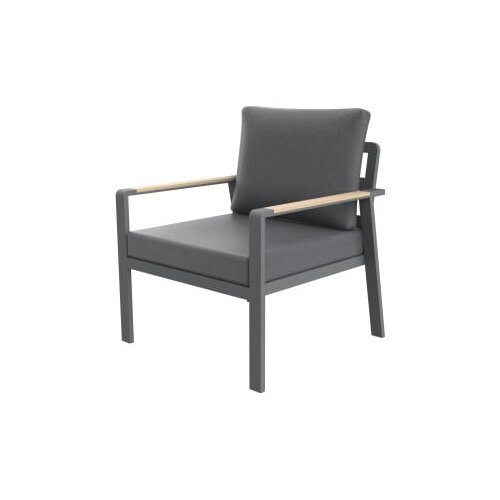 Rojaplast Tamno siva metalna vrtna fotelja Sibiu Duo &amp;ndash; Slike